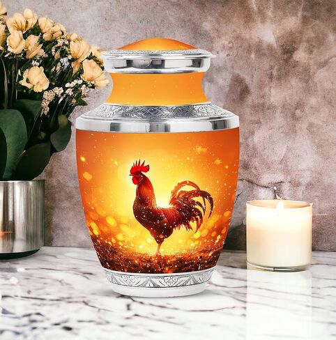 Chicken Urn - Urns for Human Ashes Adult Man - Funeral Urns for Human Adult Ashes for Women - Cremation Urns for Burial (10 inch Pack of 1) in Saudi Arabia