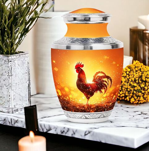 Chicken Urn - Urns for Human Ashes Adult Man - Funeral Urns for Human Adult Ashes for Women - Cremation Urns for Burial (10 inch Pack of 1) in Saudi Arabia
