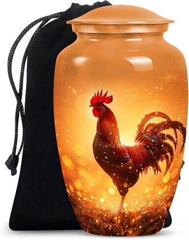 Chicken Urn - Urns for Human Ashes Adult Man - Funeral Urns for Human Adult Ashes for Women - Cremation Urns for Burial (10 inch Pack of 1) in Saudi Arabia