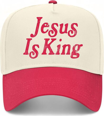 Jesus is King Cracked Vintage Trucker Hat | Christian | Premium Adjustable Snapback Baseball Hat for Men & Women in Saudi Arabia