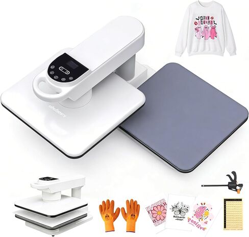 Whubefy Heat Press 15x15 ، آلة الضغط التلقائية للدوار 360 ° على اللغز ، طابعة تسامي القميص الكبير ، الطابعة التلقائية ، والضغط والتحرير ، 1.85 "ارتفاع تسخين أعلى in Kuwait