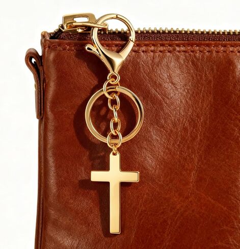 Gold Cross Keychain Jesus Keychains Catholic Keychains Cross Accessories God Keychain Religious Gifts Christian Gift in Saudi Arabia