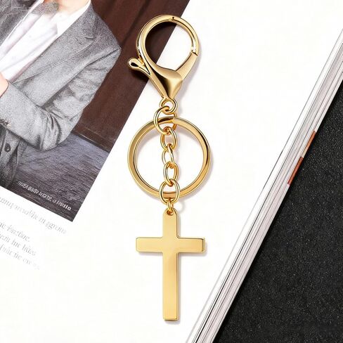 Gold Cross Keychain Jesus Keychains Catholic Keychains Cross Accessories God Keychain Religious Gifts Christian Gift in Saudi Arabia