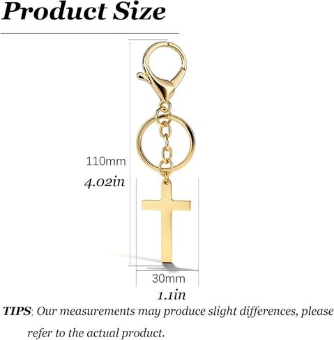 Gold Cross Keychain Jesus Keychains Catholic Keychains Cross Accessories God Keychain Religious Gifts Christian Gift in Saudi Arabia