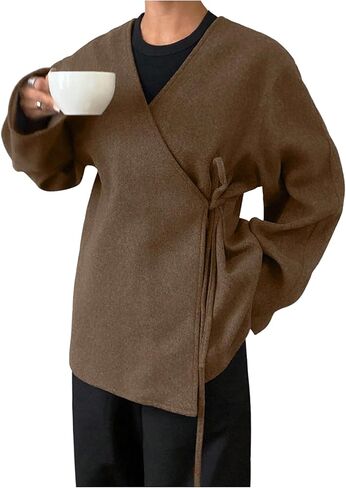 Verdusa Women's Wrap Sweater Cardigan Sweaters Fall Outerwear in Saudi Arabia