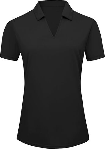 Women's Golf Polo Shirts Short Sleeve Collared V Neck Tennis Shirt Sun Protection UPF 50+ Quick Dry Moisture Wicking in Saudi Arabia