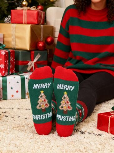 Christmas Socks for Women Men Funny Novelty Xmas Stocking Stuffers Crew Unisex Crazy Cotton Socks in Saudi Arabia