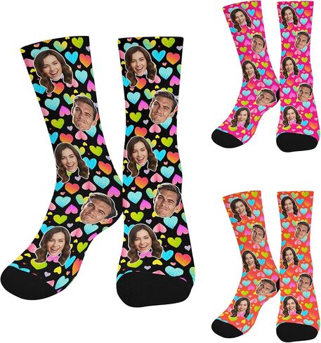 Custom Socks with Photos,Personalized face Socks with Pictures Name for Men Women in Saudi Arabia