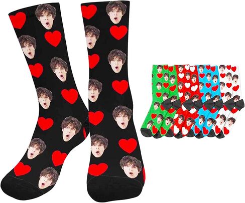 Custom Socks with Photos,Personalized face Socks with Pictures Name for Men Women in Saudi Arabia