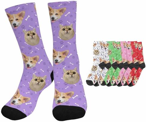 Custom Socks with Photos,Personalized face Socks with Pictures Name for Men Women in Saudi Arabia