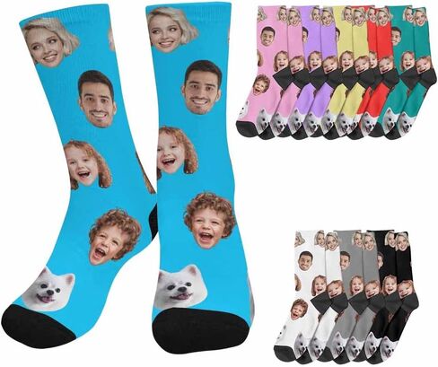 Custom Socks with Photos,Personalized face Socks with Pictures Name for Men Women in Saudi Arabia