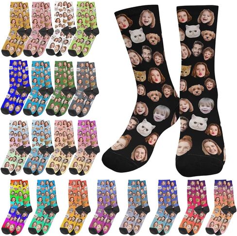 Custom Socks with Photos,Personalized face Socks with Pictures Name for Men Women in Saudi Arabia