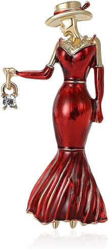 Fashion Lady Brooch Pin for Women Girls Colorful Enamel Crystal Lapel Pins Charm Dress Accessories Coats Scarves Bags Ceremony Clothes Elegant Handmade Holiday Party Jewelry in Saudi Arabia