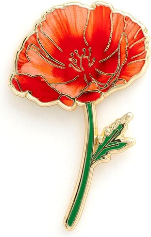 California Red Poppy Enamel Pin - Floral Lapel Brooch Gift California Poppy Floral Gift, August Birth Flower Pin in Saudi Arabia