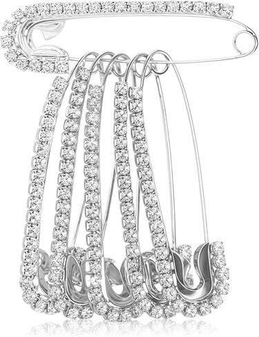 12 Pcs Rhinestone Pins, Safety Pin Brooch Sweater Shawl Pins for Skirts, Sweaters, Scarves, Lapel Hats, Suit Jackets, Accessories in Saudi Arabia