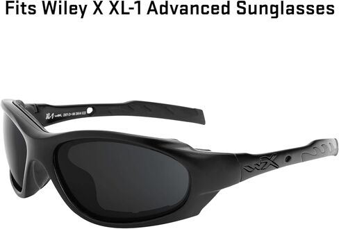 عدسات بديلة متوافقة مع Wiley X XL-1 المتقدمة، غير مستقطبة، عاكسة من الكروم الأسود in Kuwait
