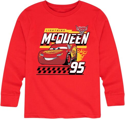 سيارات ديزني - Lightning McQueen 95 - تي شيرت برسومات طويلة الأكمام للأطفال والشباب in Saudi Arabia