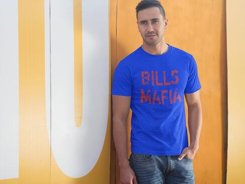 Expression Tees Distressed Bills Mafia Football Youth T-Shirt, Soft Cotton Crewneck, Casual Fit, Trendy Graphic Tee in Saudi Arabia