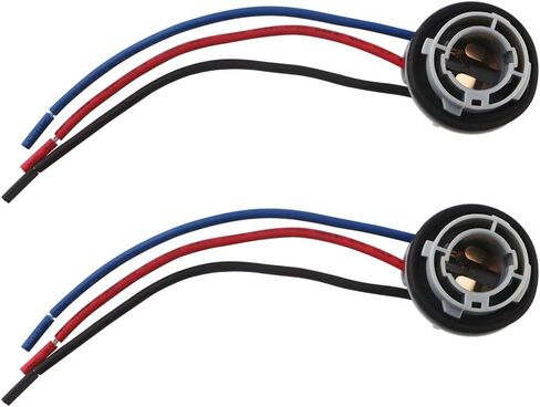 GLL 2pcs Stradard 3157 3156 LED Bulbs Socket Holder Auto Car Plastic Waterproof Turn Signal Tail Stop Rear Brake Light Base Harness Plugs Connectors Pre-wired Wiring Sockets in Saudi Arabia