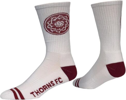 Hyp Portland Thorns NWSL Athletic Crew Socks, Red and White, Men's Shoe Size 6-12, Moisture-Wicking in Saudi Arabia