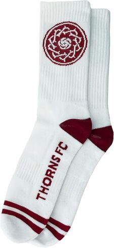 Hyp Portland Thorns NWSL Athletic Crew Socks, Red and White, Men's Shoe Size 6-12, Moisture-Wicking in Saudi Arabia