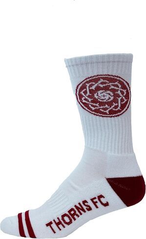 Hyp Portland Thorns NWSL Athletic Crew Socks, Red and White, Men's Shoe Size 6-12, Moisture-Wicking in Saudi Arabia