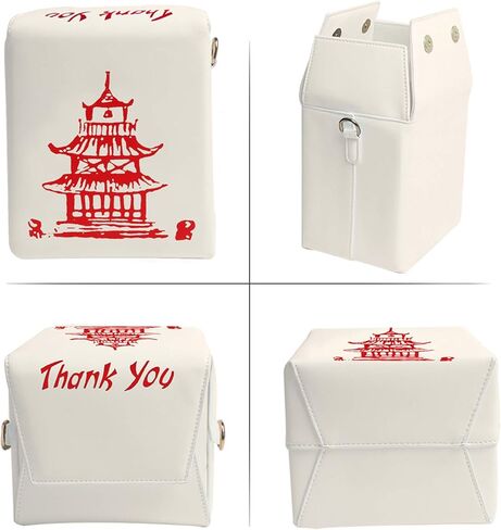 Oweisong Women Novelty Chinese Takeout Purse Tower Print Crossody Shoulder Bag Box Totes with Comfortable Chain Strap in Saudi Arabia
