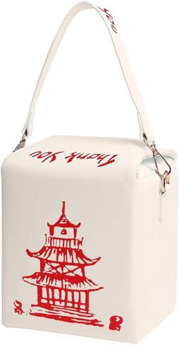 Oweisong Women Novelty Chinese Takeout Purse Tower Print Crossody Shoulder Bag Box Totes with Comfortable Chain Strap in Saudi Arabia