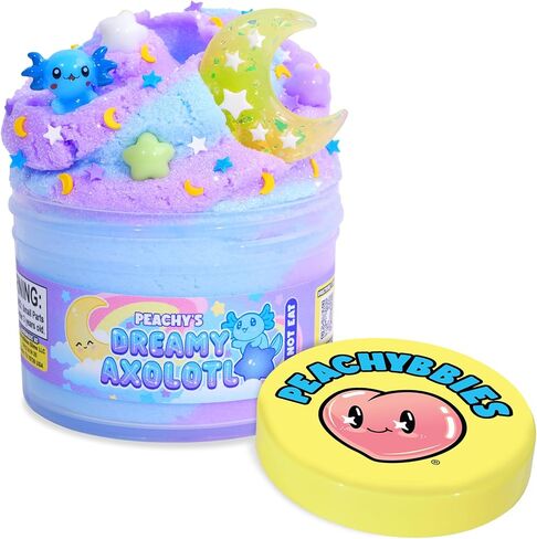 Peachybbies Slime Dreamy Axolotl Cloud Slime ، مصنوعة في الولايات المتحدة الأمريكية Slime Slime ، 100 ٪ Peachybbies ، 7 أوقية ، الوحل المعطر للأطفال ، ASMR ، Axolotl هدايا للأطفال in Kuwait
