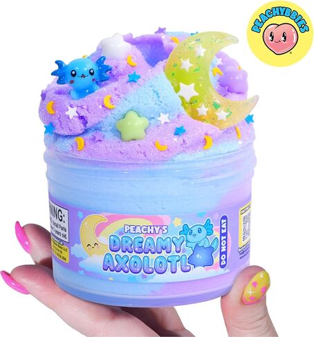 Peachybbies Slime Dreamy Axolotl Cloud Slime ، مصنوعة في الولايات المتحدة الأمريكية Slime Slime ، 100 ٪ Peachybbies ، 7 أوقية ، الوحل المعطر للأطفال ، ASMR ، Axolotl هدايا للأطفال in Kuwait