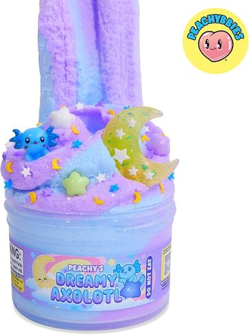 Peachybbies Slime Dreamy Axolotl Cloud Slime ، مصنوعة في الولايات المتحدة الأمريكية Slime Slime ، 100 ٪ Peachybbies ، 7 أوقية ، الوحل المعطر للأطفال ، ASMR ، Axolotl هدايا للأطفال in Kuwait