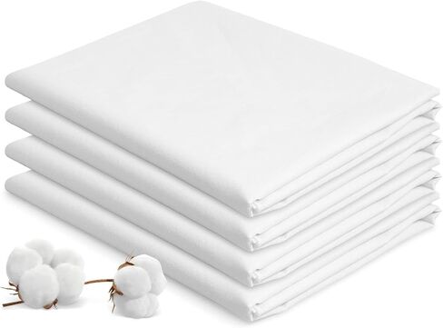4 Pcs White Cotton Tapestry for Tie Dyeing Large Blank Plain Backdrop Perimeter Stitching DIY Hanging Wall Tapestry for Bedroom Living Room in Saudi Arabia