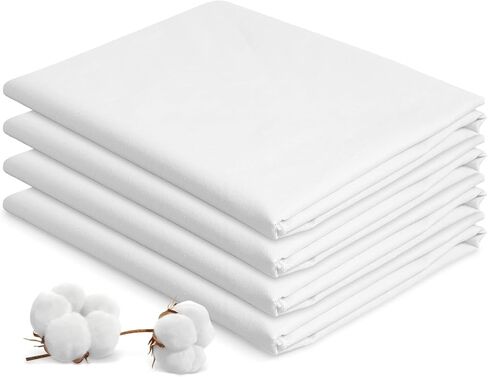 4 Pcs White Cotton Tapestry for Tie Dyeing Large Blank Plain Backdrop Perimeter Stitching DIY Hanging Wall Tapestry for Bedroom Living Room in Saudi Arabia