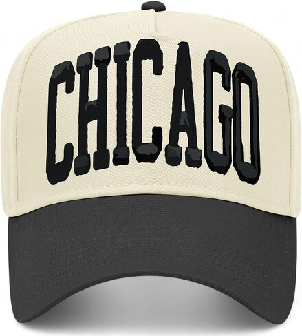 Chicago Collegiate Vintage Trucker Hat | Illinois IL | Premium Adjustable Snapback Baseball Hat for Men & Women in Saudi Arabia
