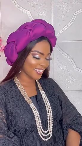 Exaggerated Big Braid Head Band African Raw Silk Turban Cap for Women Nigeria Wedding Party Headpiece Female Headband in Saudi Arabia