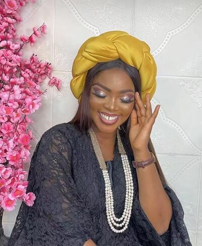Exaggerated Big Braid Head Band African Raw Silk Turban Cap for Women Nigeria Wedding Party Headpiece Female Headband in Saudi Arabia