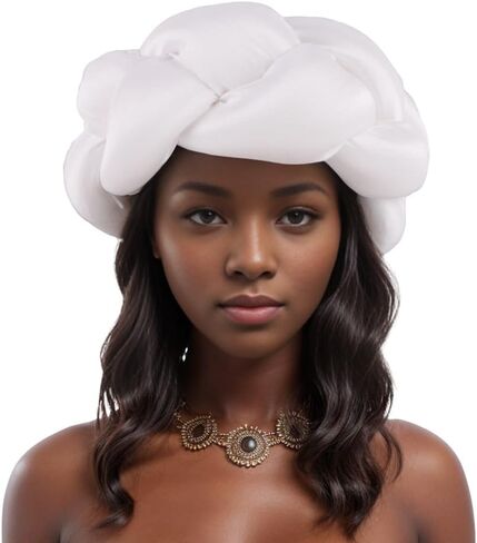 Exaggerated Big Braid Head Band African Raw Silk Turban Cap for Women Nigeria Wedding Party Headpiece Female Headband in Saudi Arabia