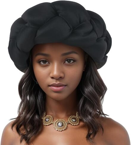 Exaggerated Big Braid Head Band African Raw Silk Turban Cap for Women Nigeria Wedding Party Headpiece Female Headband in Saudi Arabia