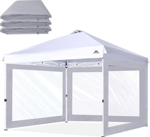 SCOCANOPY Clear Window Sidewall for 10x10 Canopy Frame, 3 Pack Sunwalls Only,(White) in Saudi Arabia