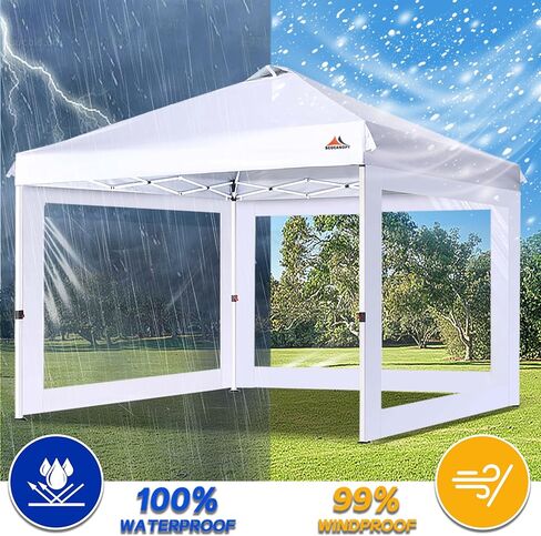 SCOCANOPY Clear Window Sidewall for 10x10 Canopy Frame, 3 Pack Sunwalls Only,(White) in Saudi Arabia
