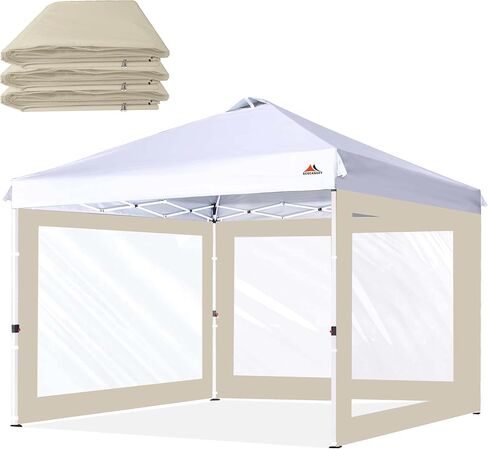 SCOCANOPY Clear Window Sidewall for 10x10 Canopy Frame, 3 Pack Sunwalls Only,(White) in Saudi Arabia