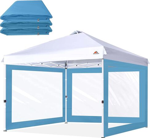 SCOCANOPY Clear Window Sidewall for 10x10 Canopy Frame, 3 Pack Sunwalls Only,(White) in Saudi Arabia