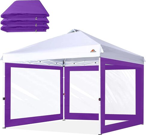 SCOCANOPY Clear Window Sidewall for 10x10 Canopy Frame, 3 Pack Sunwalls Only,(White) in Saudi Arabia