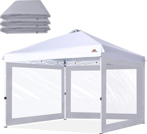SCOCANOPY Clear Window Sidewall for 10x10 Canopy Frame, 3 Pack Sunwalls Only,(White) in Saudi Arabia