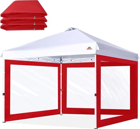 SCOCANOPY Clear Window Sidewall for 10x10 Canopy Frame, 3 Pack Sunwalls Only,(White) in Saudi Arabia