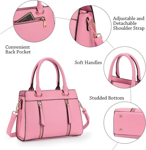 LJOSEIND Purses and Handbags for Women Trendy Satchel Tote Shoulder Bags with Top Handle in Saudi Arabia