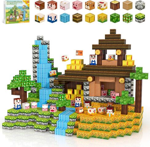 100PCS Magnetic Blocks - Magnet Tiles Toys for Kids, Magnetic Building Blocks Cubes, Stacking Magnets Toys for Kids, Birthday Gifts for Boys and Girls Age 3+ Years Old in Kuwait