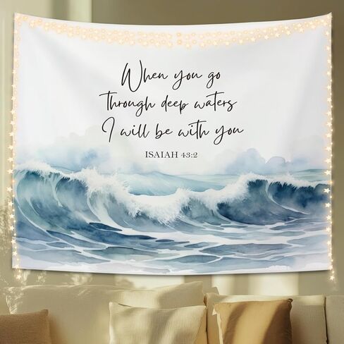 STHTTSW Vintage Christian Bible Wall Tapestry,“Let everything that has breath praise the Lord, Christian Gift for Women, Inspirational Wall Decor Tapestry for Bedroom, Living Room Dining Room Office in Saudi Arabia