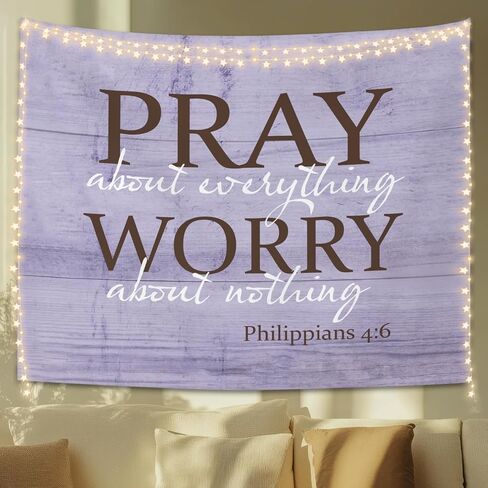 STHTTSW Vintage Christian Bible Wall Tapestry,“Let everything that has breath praise the Lord, Christian Gift for Women, Inspirational Wall Decor Tapestry for Bedroom, Living Room Dining Room Office in Saudi Arabia