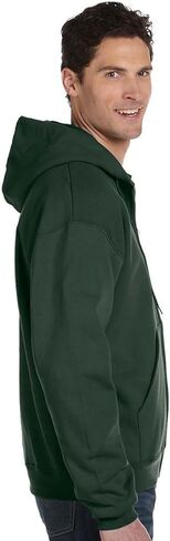 Champion Double Dry Action Fleece Full Zip Hood_Charcoal Heather_M in Saudi Arabia